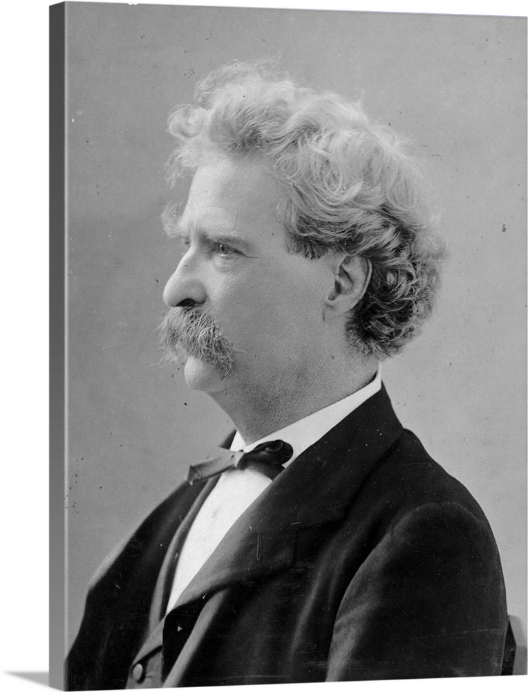 circa 1890  American writer and humourist Mark Twain (1835 - 1910)