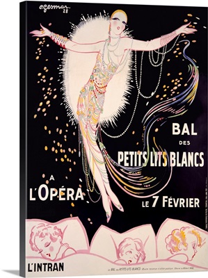 Bal des Petits Lits Blancs, Vintage Poster, by Charles Gesmar