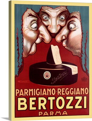 Bertozzi Parmagian Chesse Vintage Advertising Poster