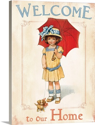 Bessie Pease Little Girl and Umbrella