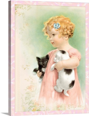 Bessie Pease Little Girl with Cats