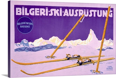Bilgeri, Ski Ausrustung, Vintage Poster, by Carl Kunst