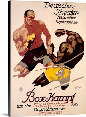 Box Kampf, Vintage Poster, by Julius Ussy Engelhard