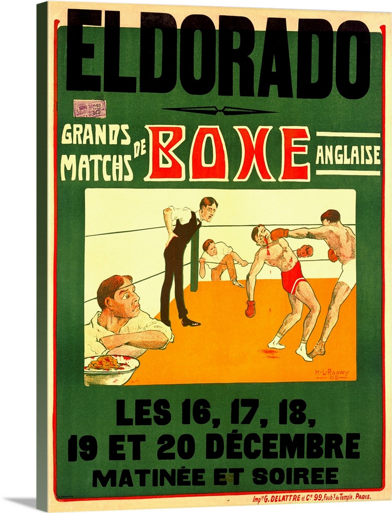 Boxing Match, El Dorado, Vintage Poster