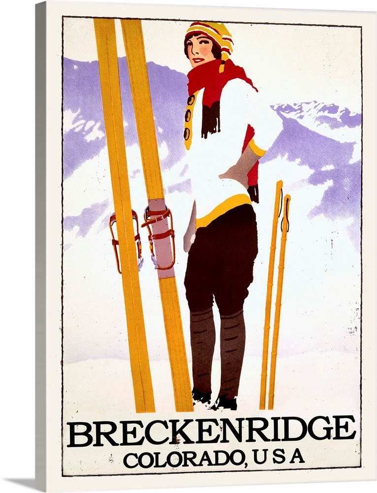 Breckenridge Colordo USA Vintage Advertising Poster