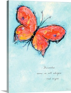 Butterfly Inspirational Print Wall Art, Canvas Prints, Framed Prints