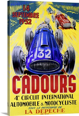 Cadours, Circuit International, Vintage Poster