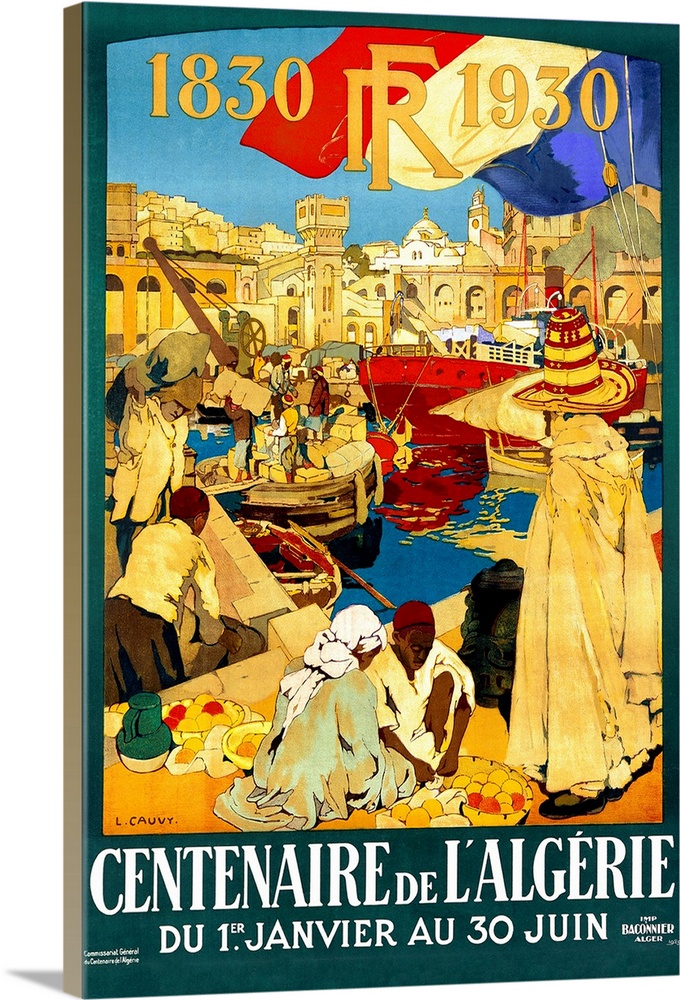 Centenaire de lAlgerie, Vintage Poster, by Leon Cavvy