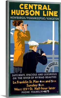 Central Hudson Line, B.B. Odell, Vintage Poster