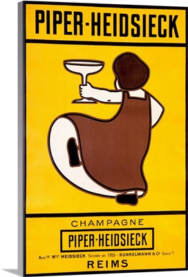 Champagne, Piper Heidsieck, Vintage Poster