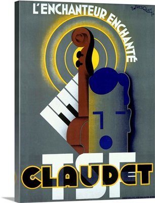 Claudet TSF, Enchanted Violin, Vintage Poster