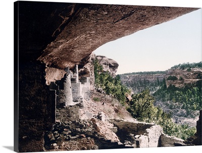 Cliff Palace Mesa Verde From the Ruins Colorado Vintage Photograph