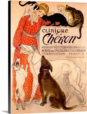 Clinique Cheron, Vintage Poster, by Theophile Alexandre Steinlen