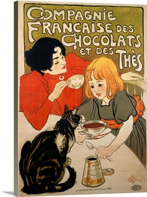 Compagnie Francaise des Chocolats et des Thes, Vintage Poster, by Theophile Alexandre Steinlen