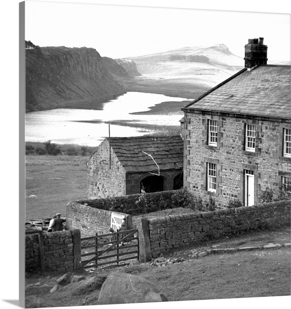 23rd October 1943:  A farm near Crag Lough, with Winshields in the distance, near Hadrian's Wall in Northumberland Origina...