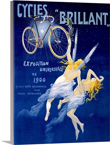 Cycles Brilliant, Vintage Poster, by Henri Gray Wall Art, Canvas Prints ...