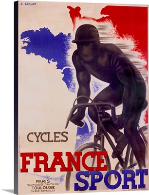 Cycles, France Sport, by A. Bernat, Vintage Poster