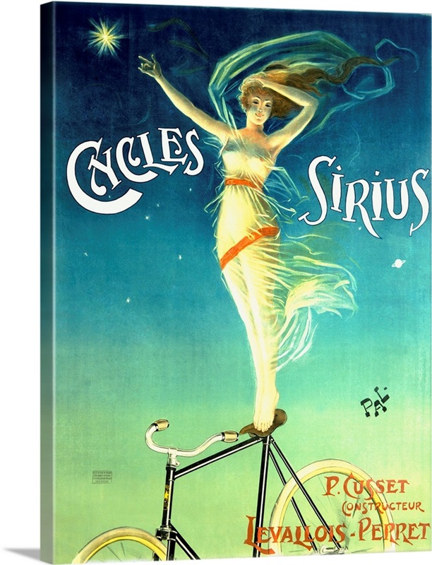 Cycles Sirius Vintage Advertising Poster Wall Art, Canvas Prints ...