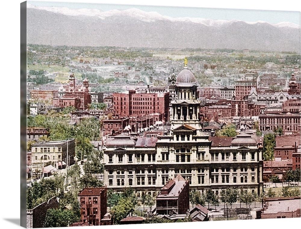 Denver Colorado Vintage Photograph Wall Art, Canvas Prints, Framed