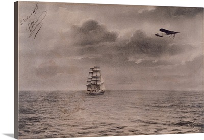 French Bleriot Aviation Channel Crossing