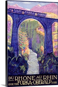 Furka Oberlap, Railroad, Vintage Poster image thumbnail
