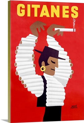 Gitanes, Cigarettes, Vintage Poster, by Herve Morvan