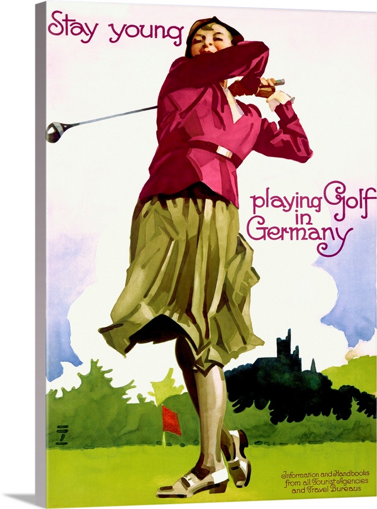 Vintage Golf Poster, Germany