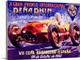 image thumbnail of Classic advertisement for the Gran Premio Internacional car race Pena Rhin in Barcelona, Spain on October 9, 1950. A racec...