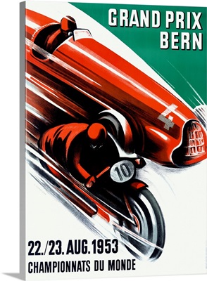 Grand Prix, Bern, 1953, Vintage Poster, by Ernst Ruprecht