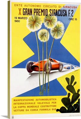 Grand Prix, Italy, 1960, Vintage Poster