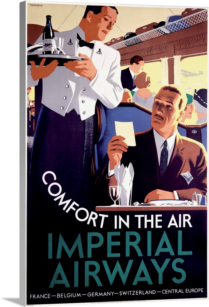 Imperial Airways, Comfort In The Air, Vintage Poster