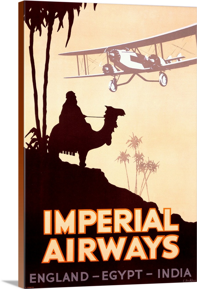Imperial Airways, England, Egypt, India, Vintage Poster, by Peckham