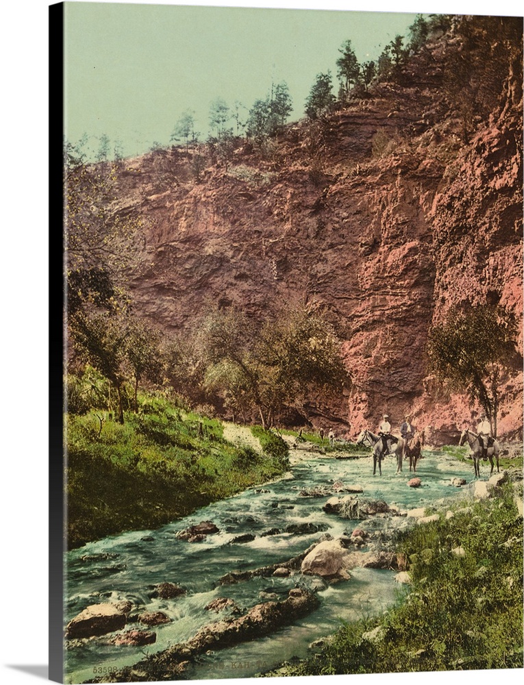 Hand colored photograph of in the vale of Minne-kah-ta, south Dakota.