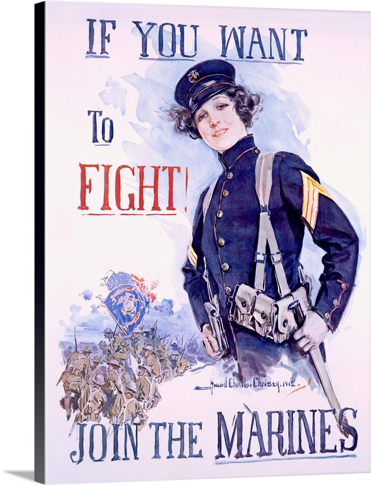 Join the Marines, Vintage Poster, by Howard Chandler Christy