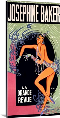 Josephine Baker, La Grande Revue, Vintage Poster, by Louis Gaudin