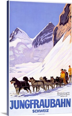 Jungfraubahn, Schweiz, Vintage Poster, by Emil Cardinaux