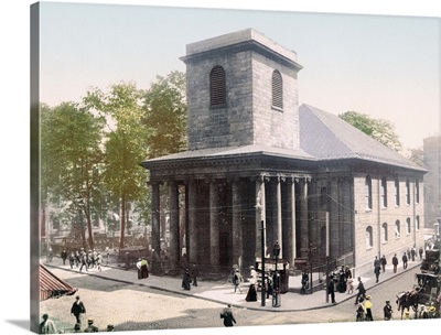 Kings Chapel Boston Massachusetts Vintage Photograph