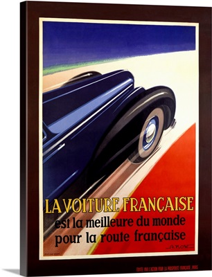La Voiture Francaise, pour la route francaise, Vintage Poster