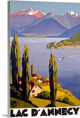 Lac DAnnecy, Vintage Poster, by Roger Broders