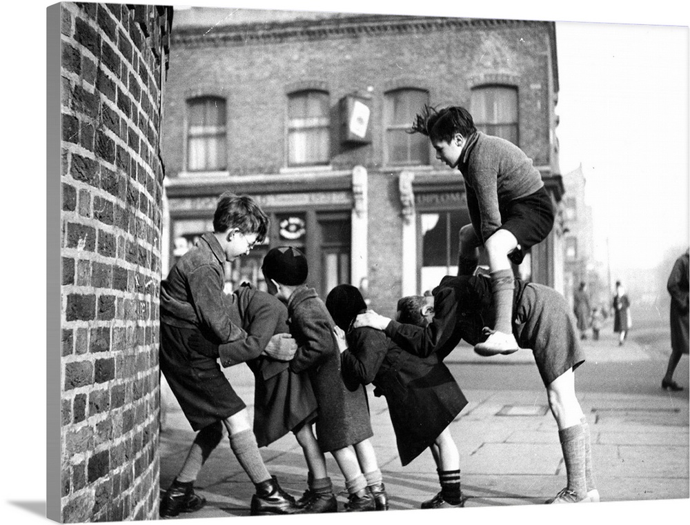 Children playing games in the street  Original Publication: Picture Post - 5005 - Street Play And Play Streets - Children'...