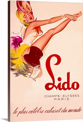 Lido, Cabaret du Monde, Vintage Poster