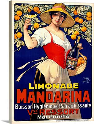 Limonade, Mandarina, Vintage Poster