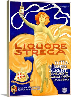 Liquore Strega, Vintage Poster, by Alberto Chappuis