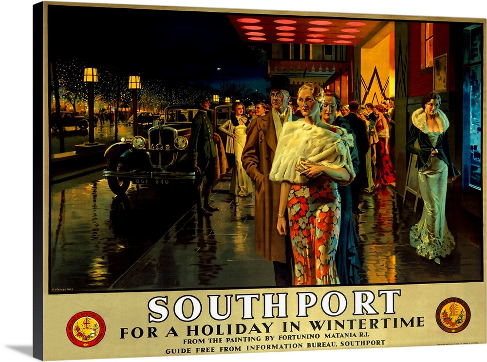 Vintage Travel Poster, LNER Railway Southport