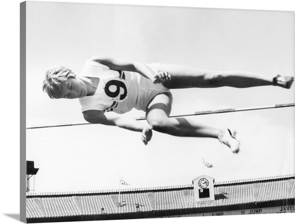 Athlete Mary Rand performing a Western Roll high jump  Original Publication: People Disc - HK0474