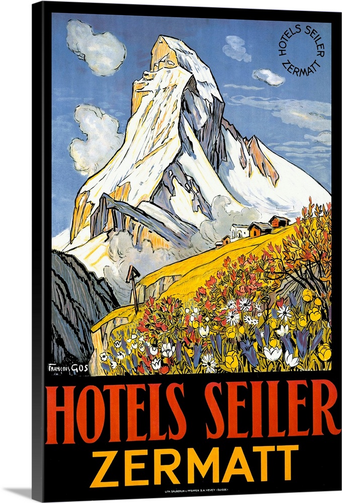 Matterhorn, Hotel Seiler, Vintage Poster, by Gachons