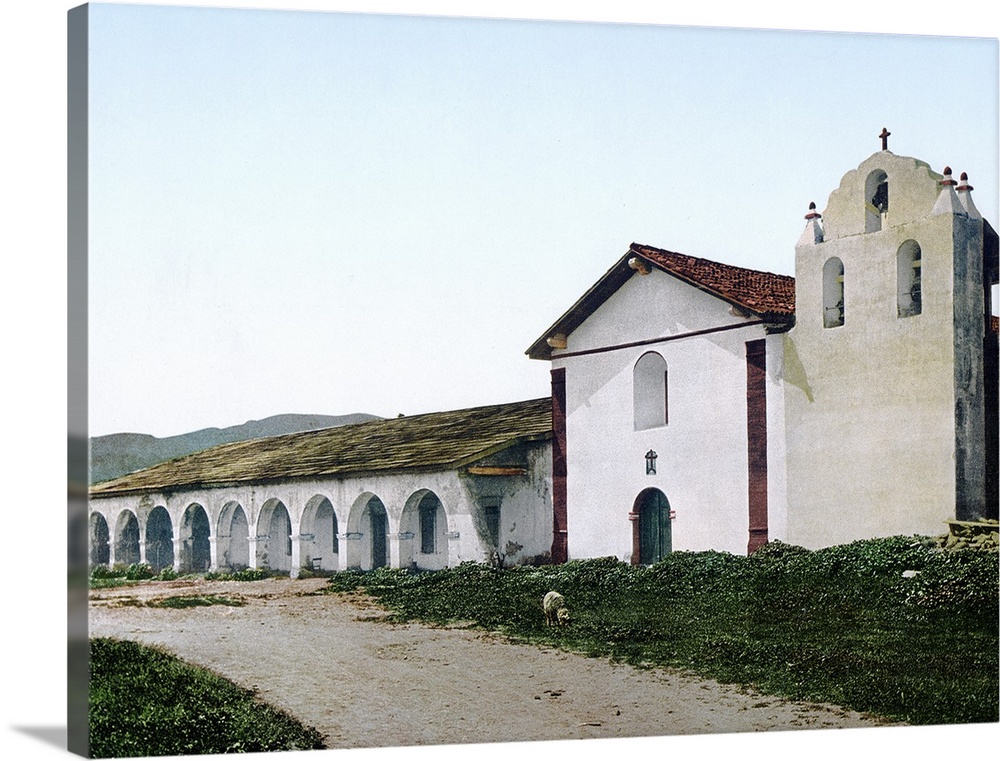 Mission Santa Inez California Vintage Photograph