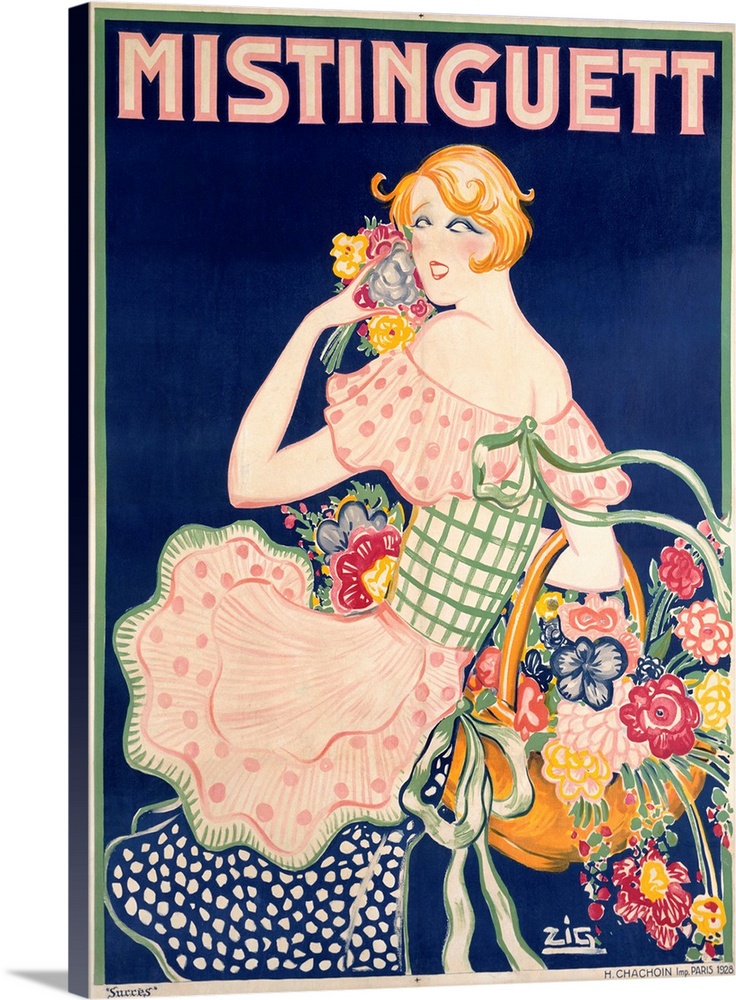 Mistinguett, Vintage Poster, by Louis Gaudin