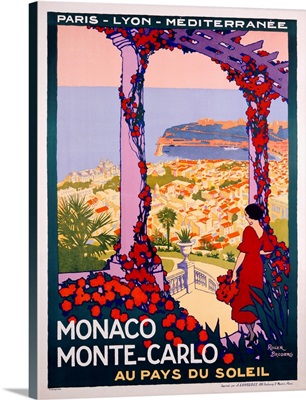 Monte Carlo, Monaco, Vintage Poster, by Roger Broders