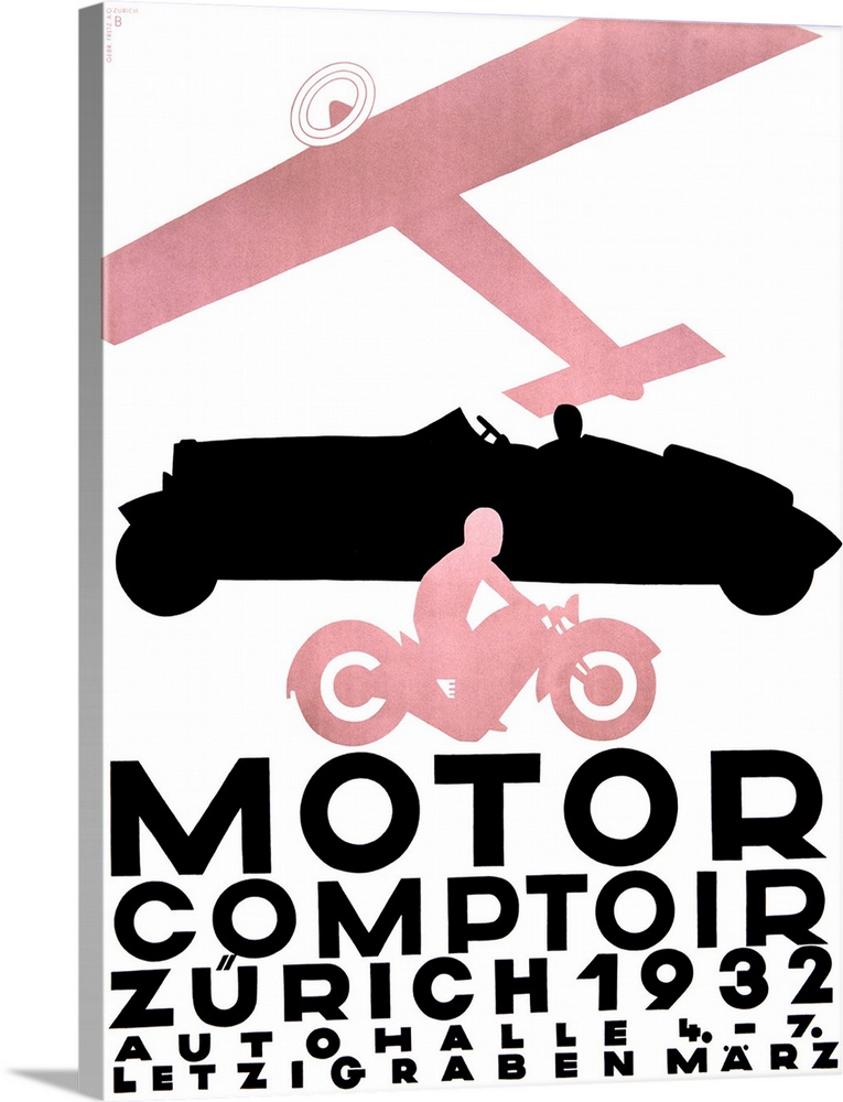 Motor Comptoir, Vintage Poster, by Otto Baumberger
